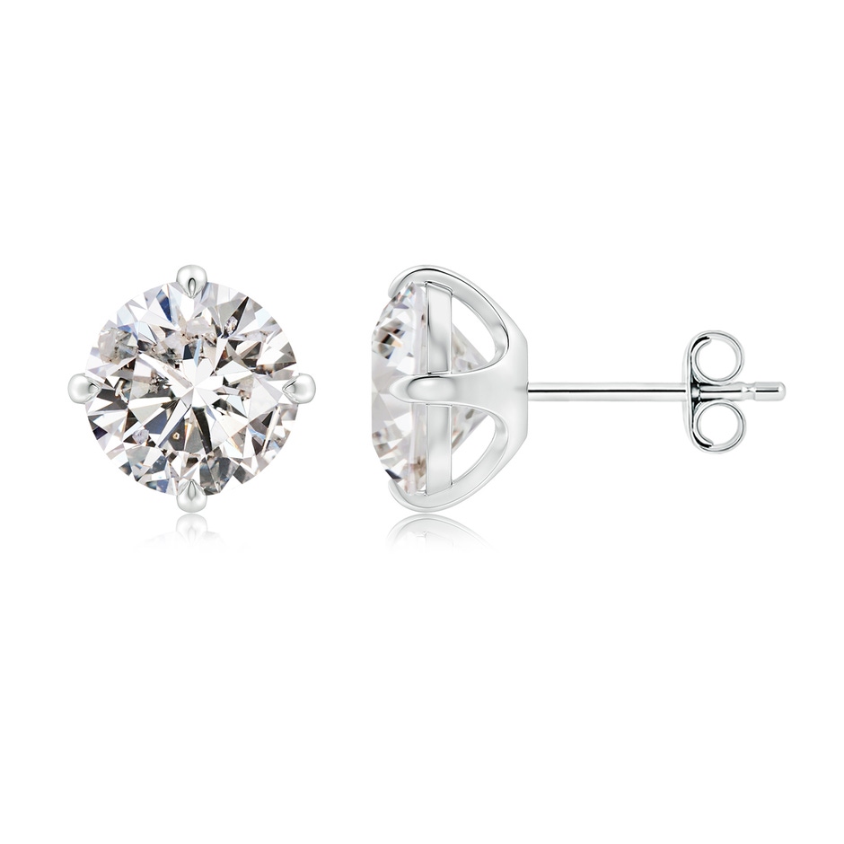 8.1mm IJI1I2 Claw-Set Round Diamond Solitaire Stud Earrings in White Gold side 199