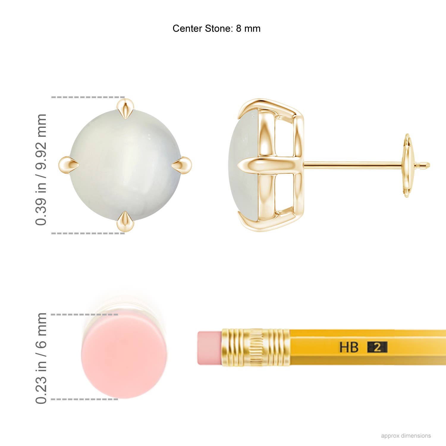 AAA - Moonstone / 3.8 CT / 14 KT Yellow Gold