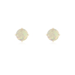 Classic Yellow Gold Opal Earrings