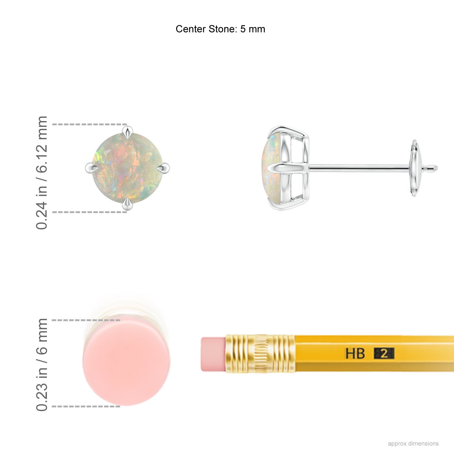 AAAA - Opal / 0.66 CT / 14 KT White Gold