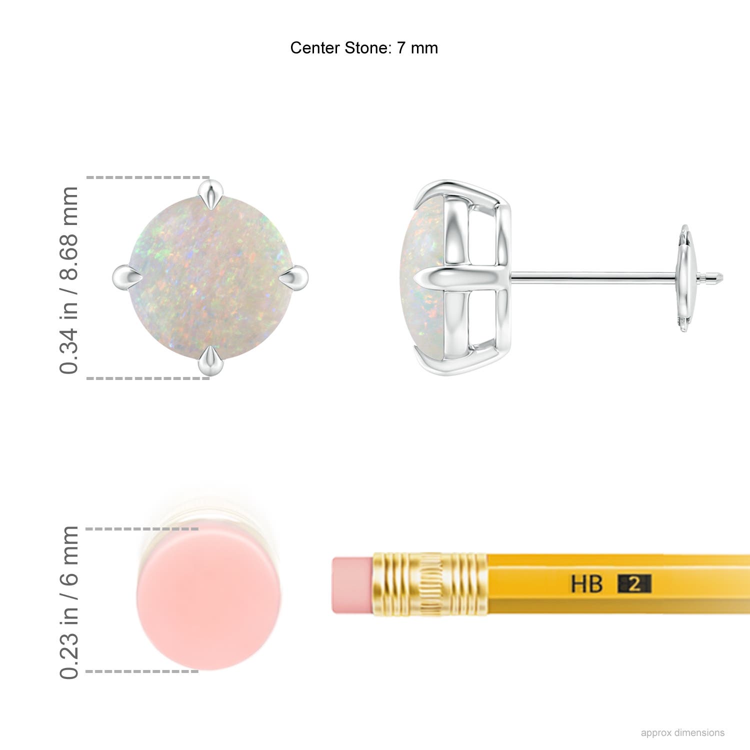 AA - Opal / 1.5 CT / 14 KT White Gold