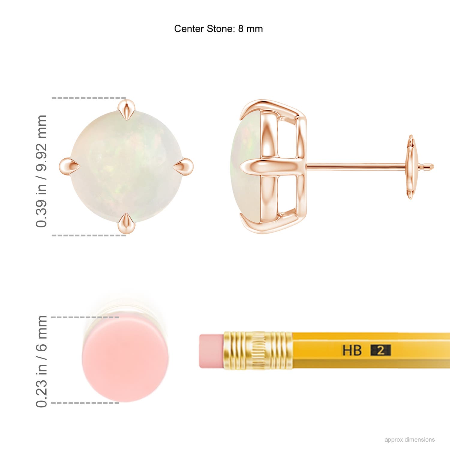 A - Opal / 2.3 CT / 14 KT Rose Gold