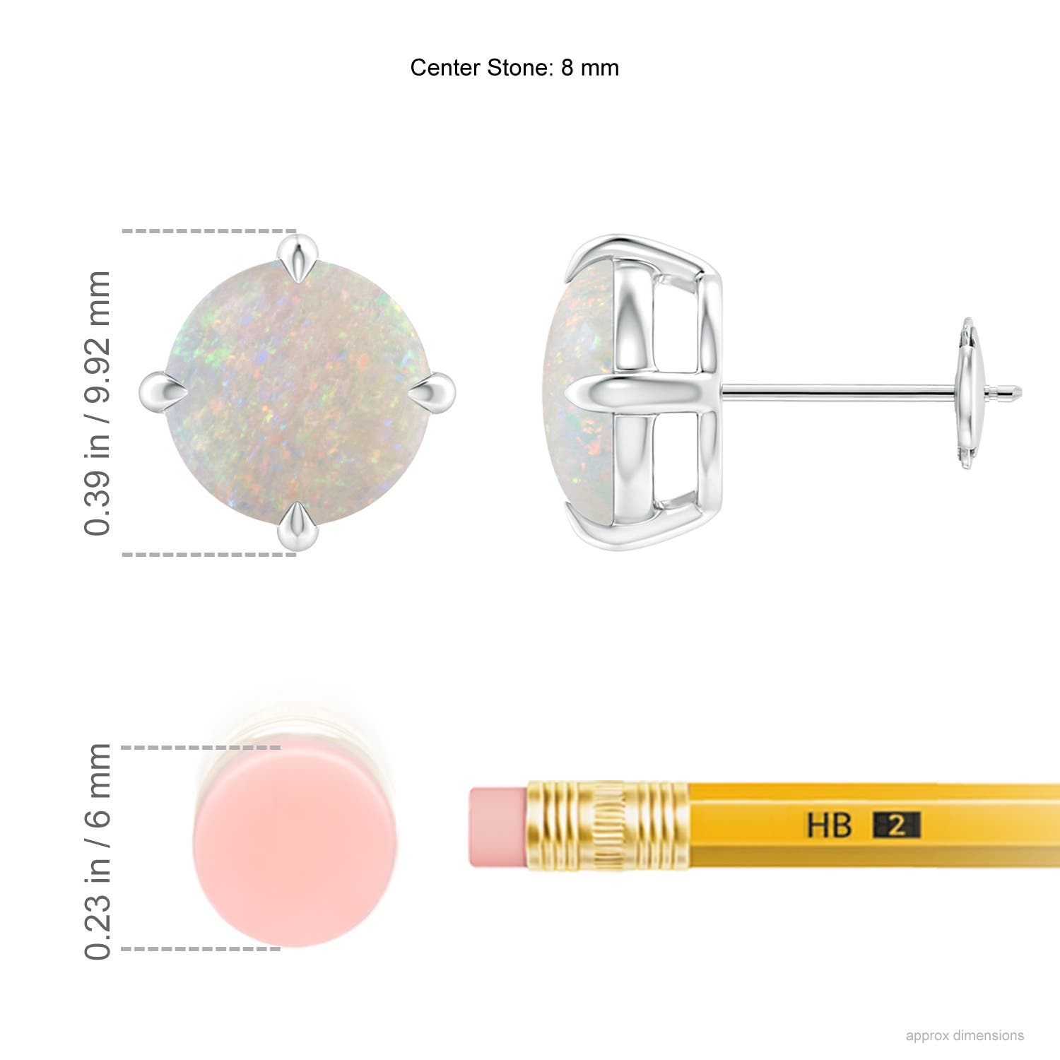 AA - Opal / 2.3 CT / 14 KT White Gold