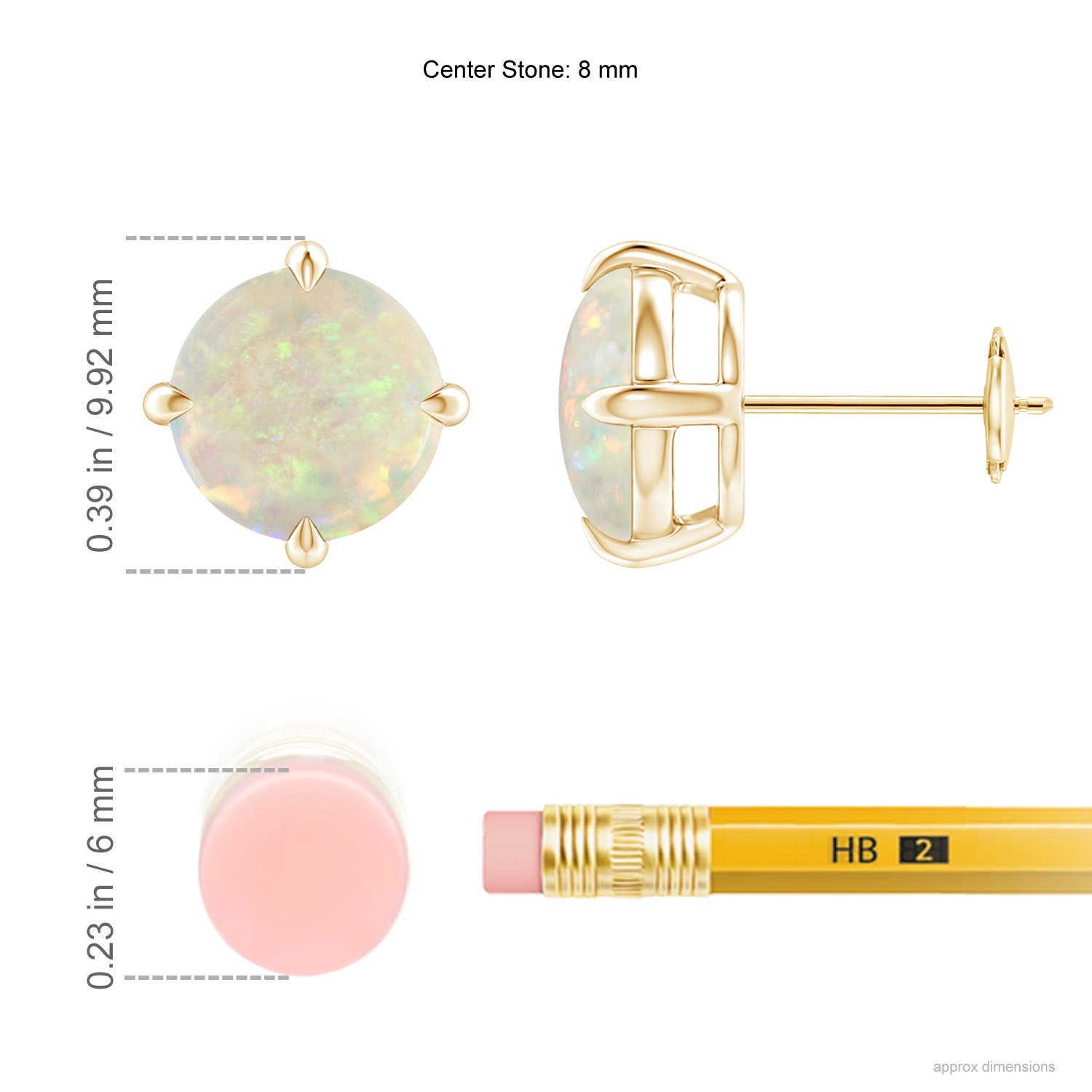 AAA - Opal / 2.3 CT / 14 KT Yellow Gold