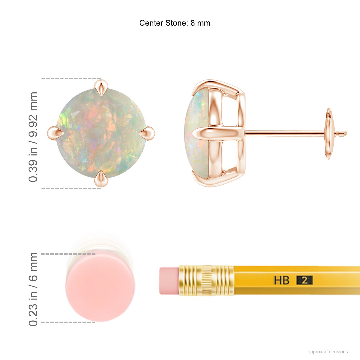 AAAA - Opal / 2.3 CT / 14 KT Rose Gold