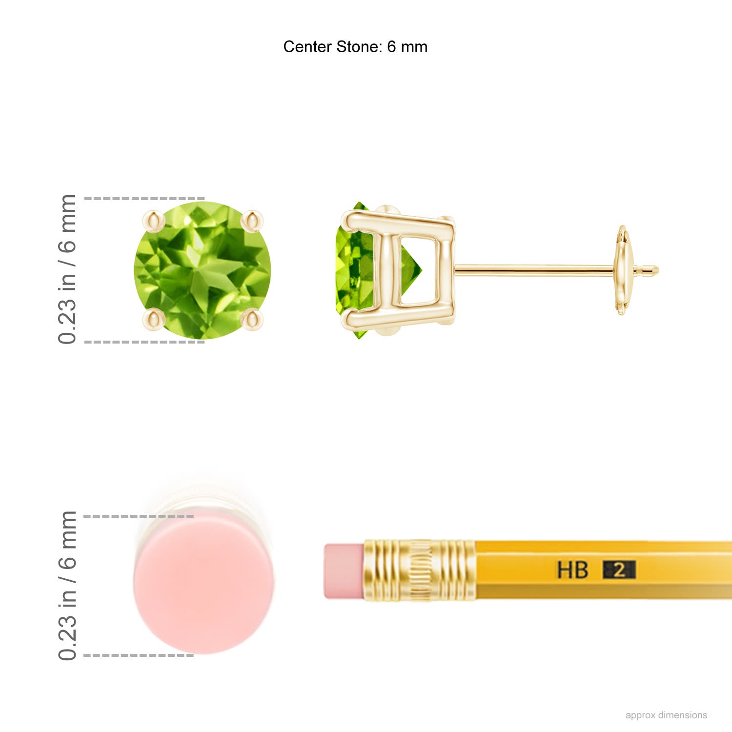 AAA - Peridot / 1.9 CT / 14 KT Yellow Gold