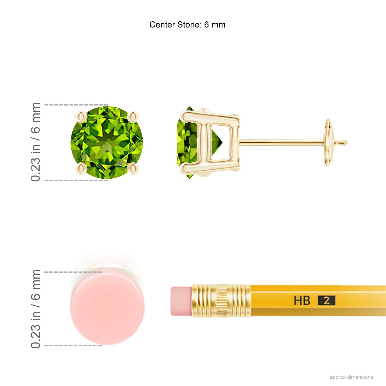 AAAA - Peridot / 1.9 CT / 14 KT Yellow Gold