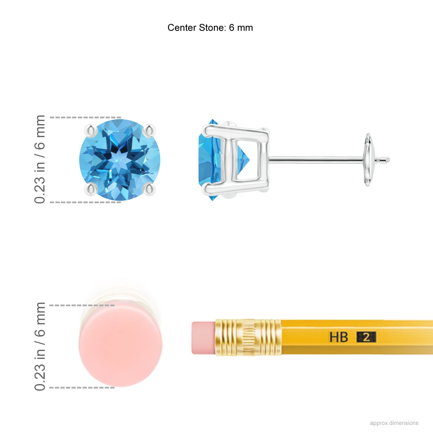 AA - Swiss Blue Topaz / 1.9 CT / 14 KT White Gold