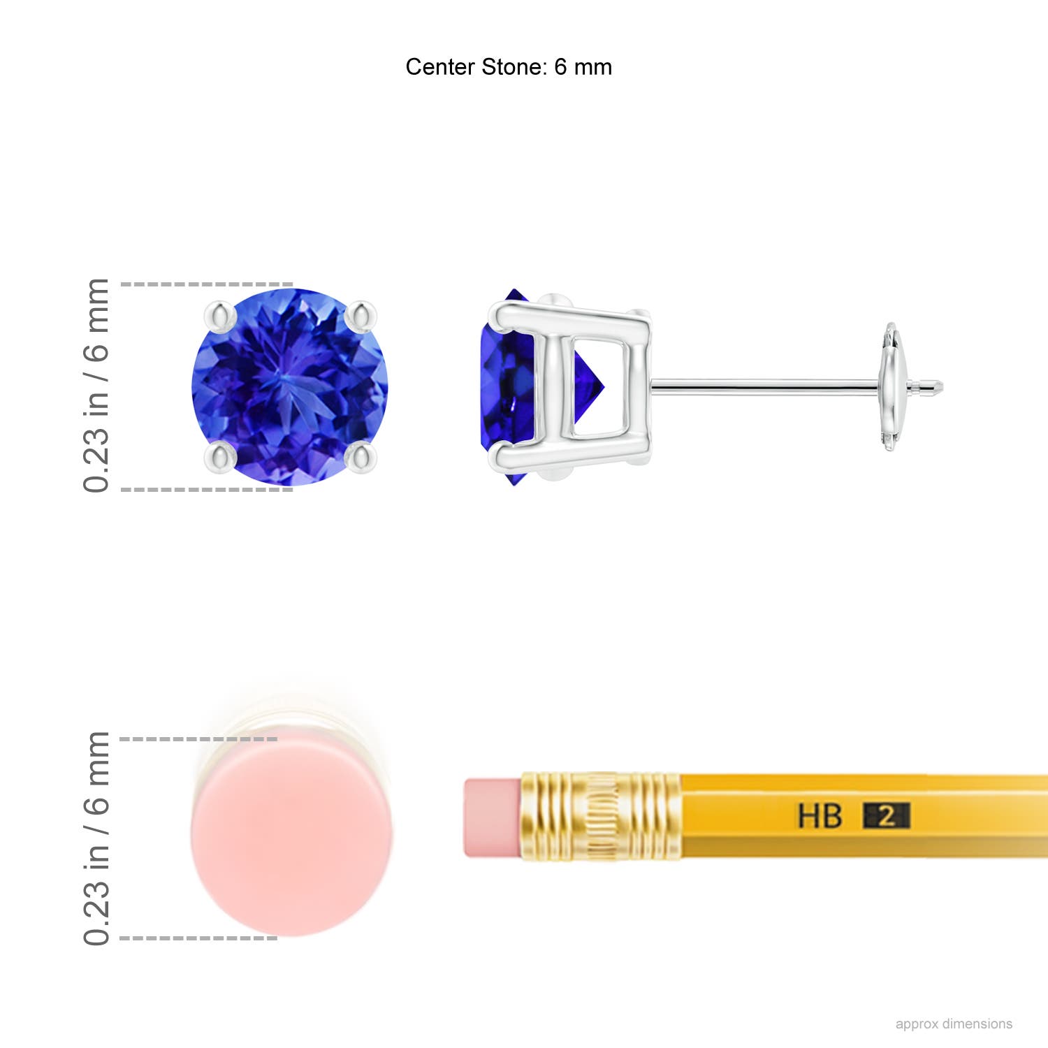 AAA - Tanzanite / 1.8 CT / 14 KT White Gold