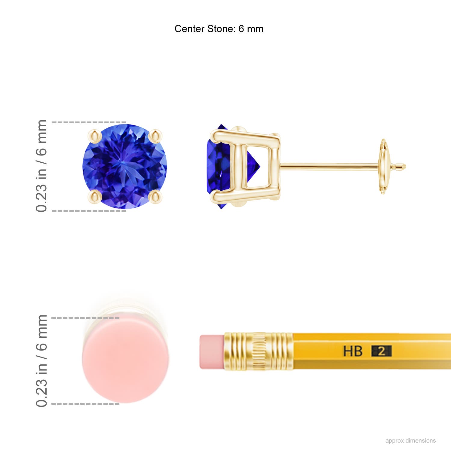 AAA - Tanzanite / 1.8 CT / 14 KT Yellow Gold