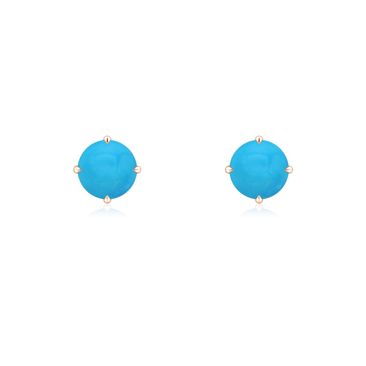Rose Gold Turquoise Earrings