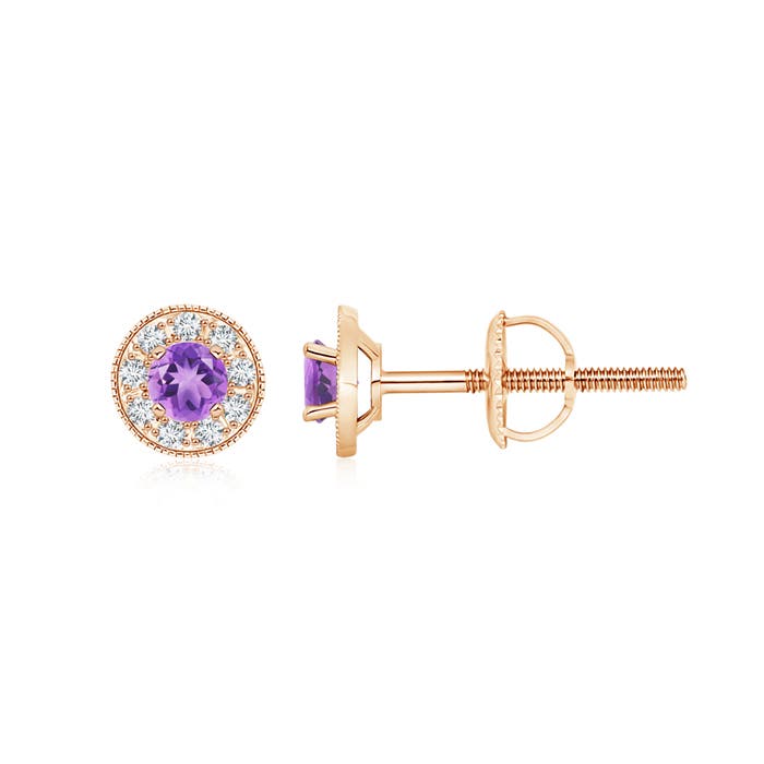 A - Amethyst / 0.57 CT / 14 KT Rose Gold