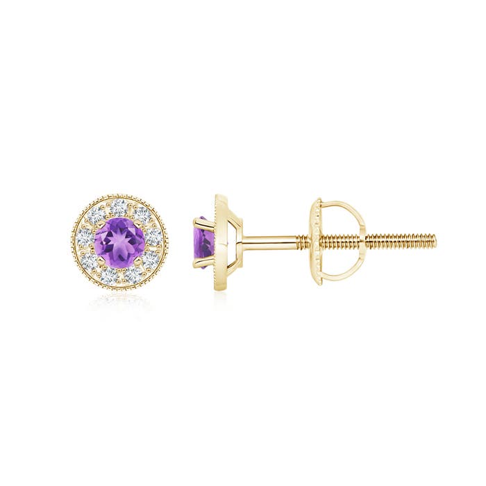 A - Amethyst / 0.57 CT / 14 KT Yellow Gold