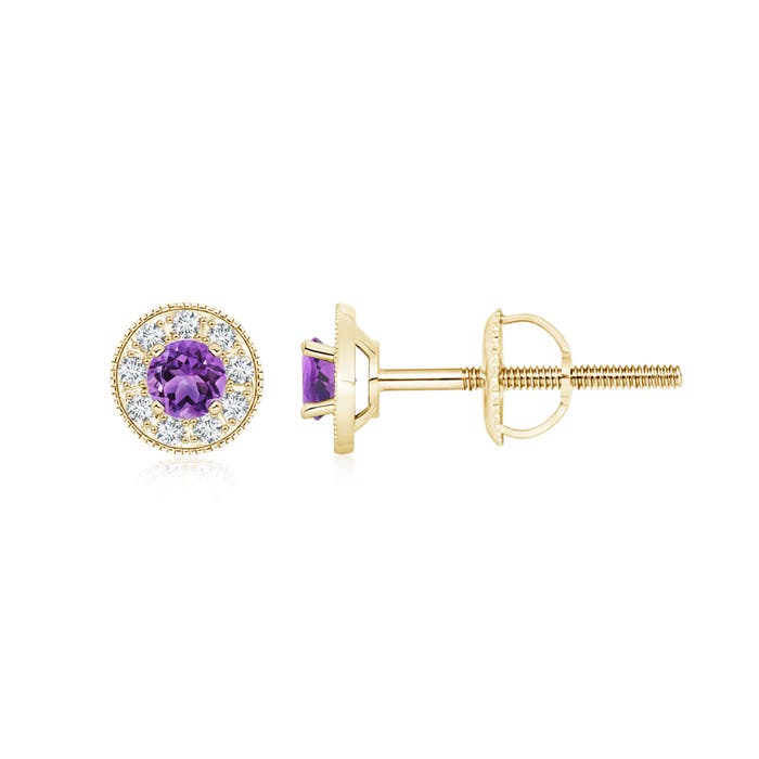 AA - Amethyst / 0.57 CT / 14 KT Yellow Gold