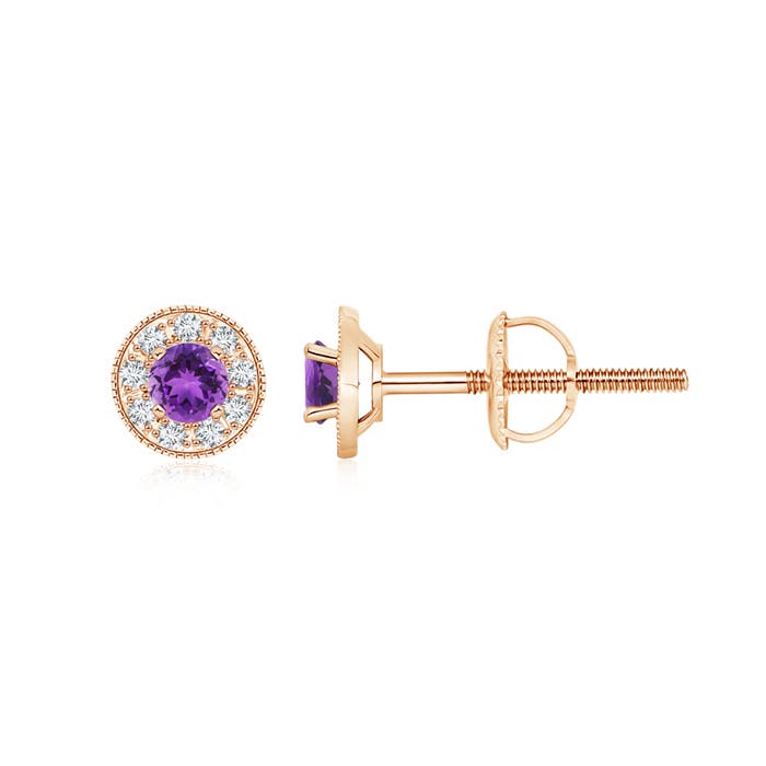 AAA - Amethyst / 0.57 CT / 14 KT Rose Gold