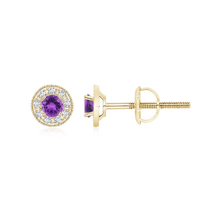 AAA - Amethyst / 0.57 CT / 14 KT Yellow Gold