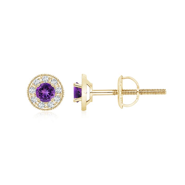 AAAA - Amethyst / 0.57 CT / 14 KT Yellow Gold