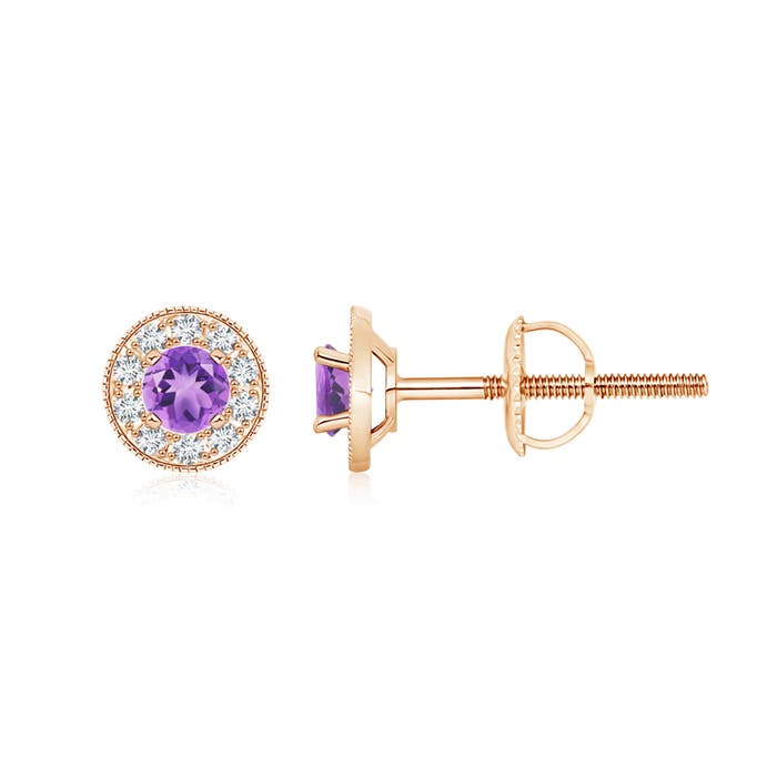 A - Amethyst / 0.78 CT / 14 KT Rose Gold