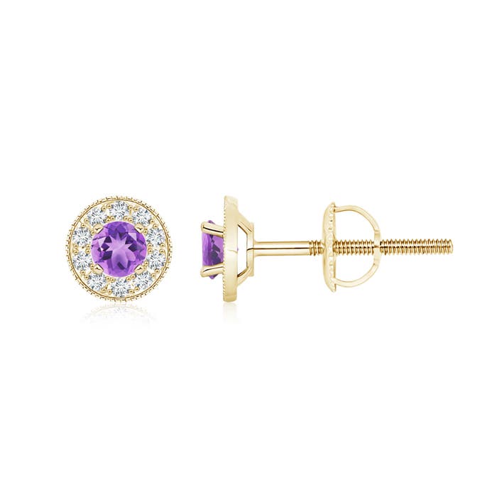 A - Amethyst / 0.78 CT / 14 KT Yellow Gold