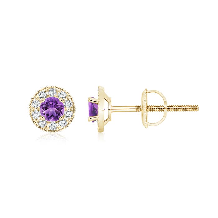 AA - Amethyst / 0.78 CT / 14 KT Yellow Gold