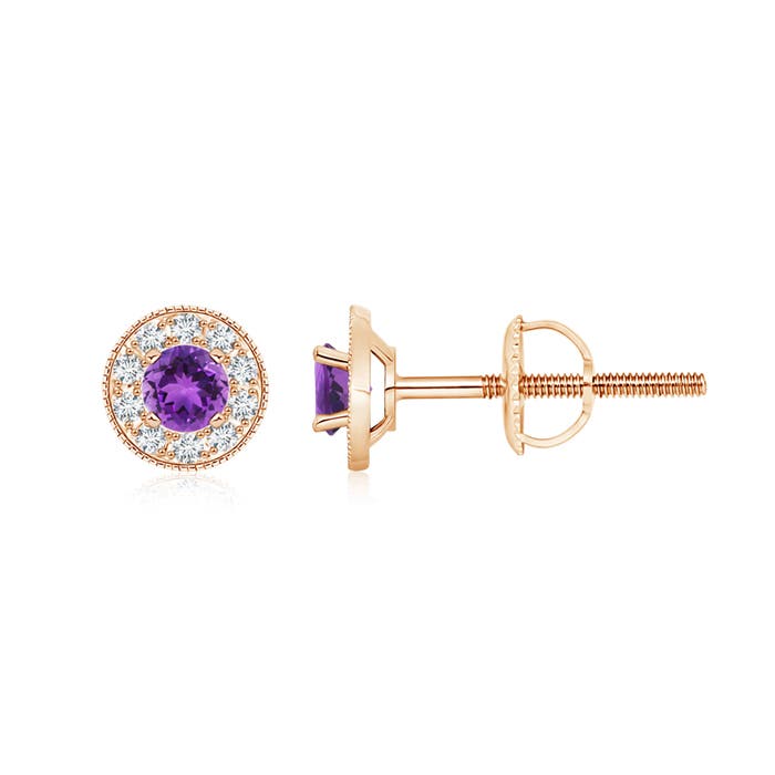 AAA - Amethyst / 0.78 CT / 14 KT Rose Gold