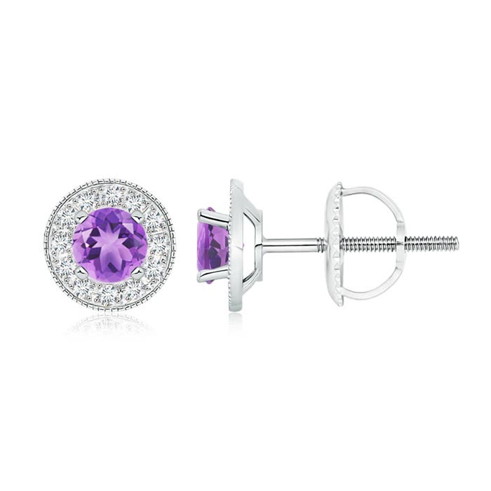 A - Amethyst / 1.24 CT / 14 KT White Gold