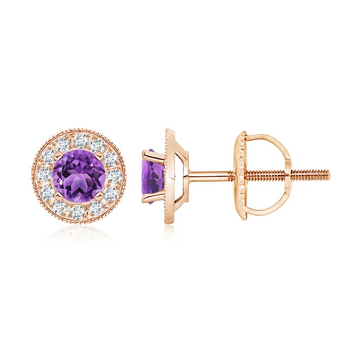 AA - Amethyst / 1.24 CT / 14 KT Rose Gold