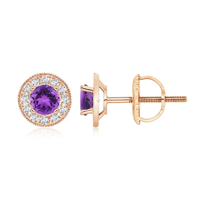 AAA - Amethyst / 1.24 CT / 14 KT Rose Gold