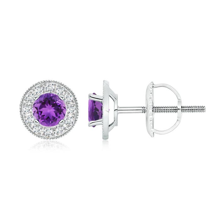 AAA - Amethyst / 1.24 CT / 14 KT White Gold