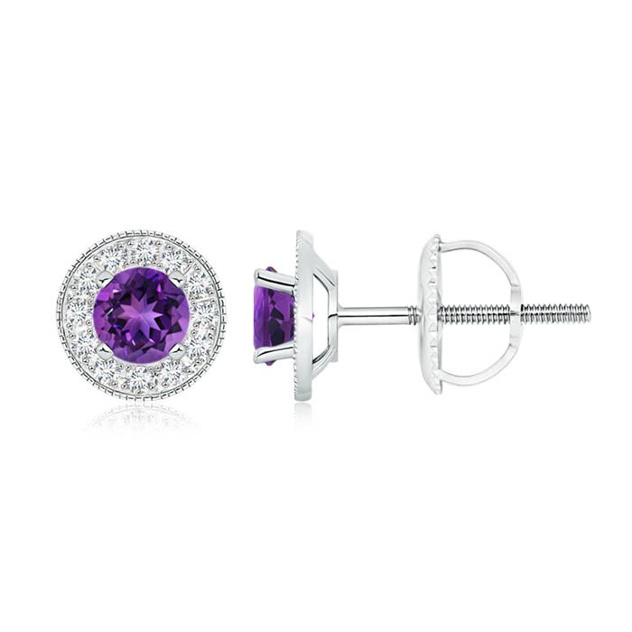 AAAA - Amethyst / 1.24 CT / 14 KT White Gold