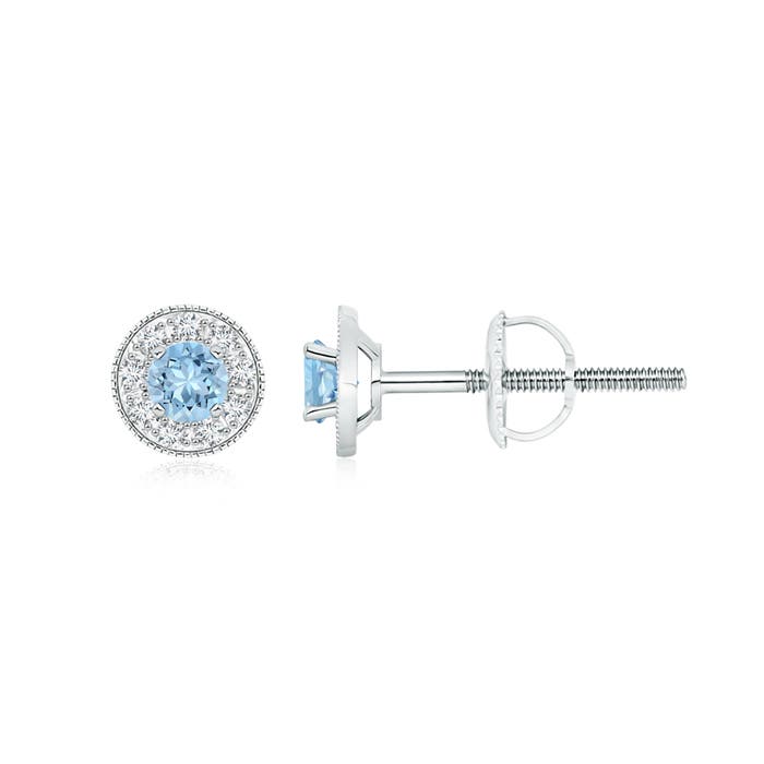 AAA - Aquamarine / 0.55 CT / 14 KT White Gold