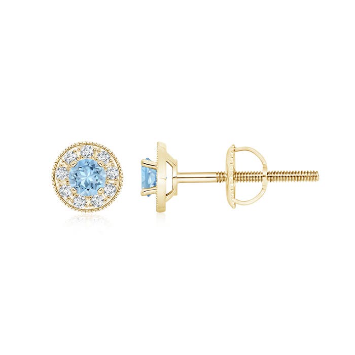 AAA - Aquamarine / 0.55 CT / 14 KT Yellow Gold