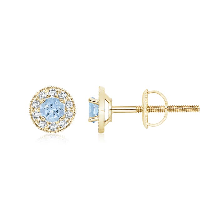 AA - Aquamarine / 0.68 CT / 14 KT Yellow Gold