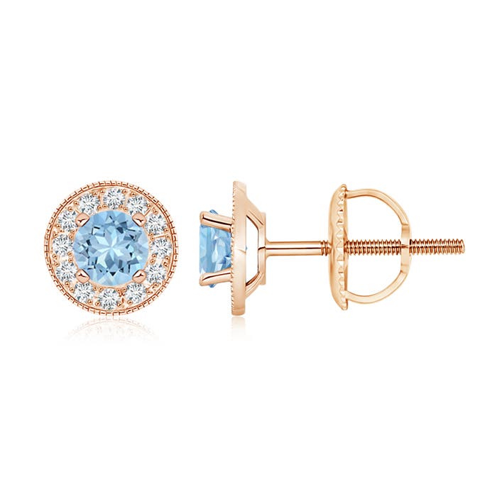 AAA - Aquamarine / 1.14 CT / 14 KT Rose Gold