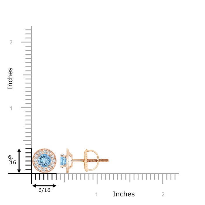 AAAA - Aquamarine / 1.14 CT / 14 KT Rose Gold