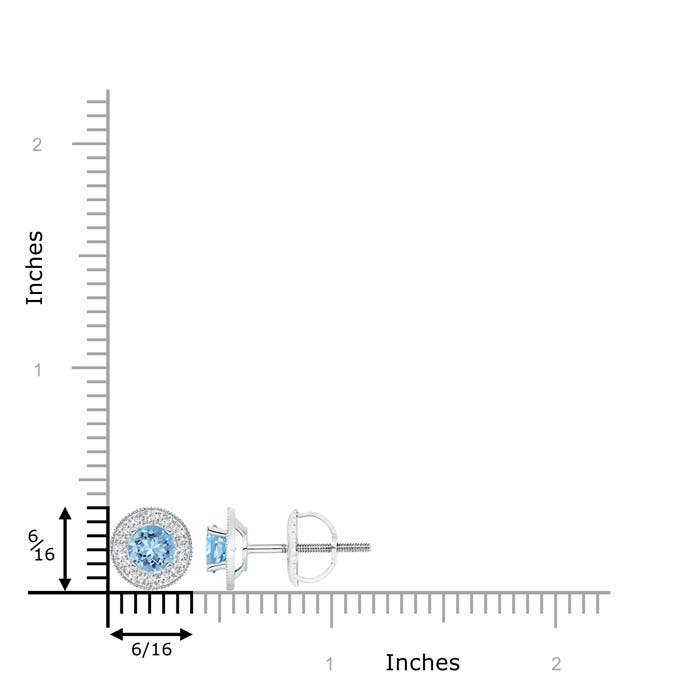 AAAA - Aquamarine / 1.14 CT / 14 KT White Gold