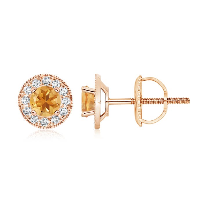 A - Citrine / 1.24 CT / 14 KT Rose Gold