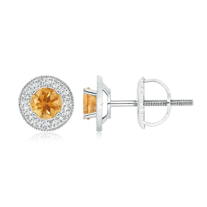 A - Citrine / 1.24 CT / 14 KT White Gold