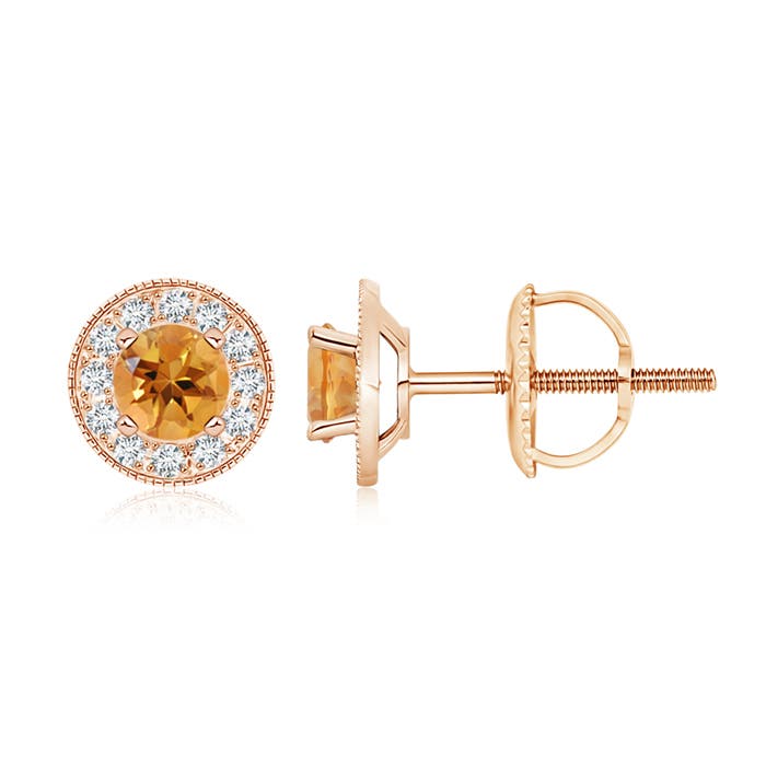 AA - Citrine / 1.24 CT / 14 KT Rose Gold