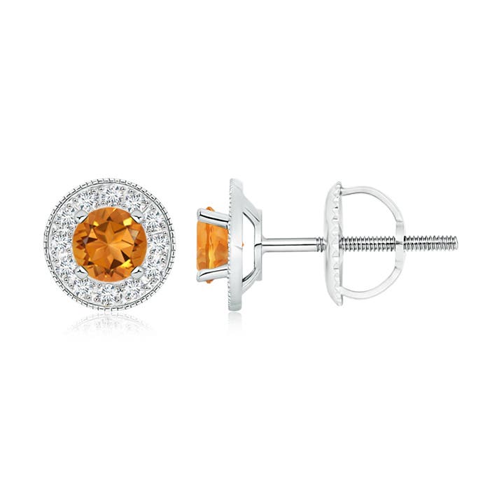 AAA - Citrine / 1.24 CT / 14 KT White Gold