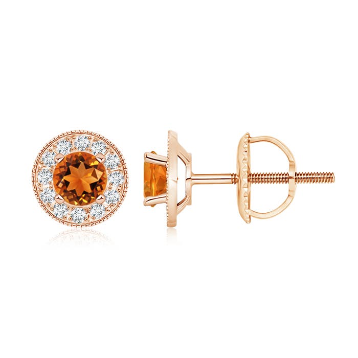 AAAA - Citrine / 1.24 CT / 14 KT Rose Gold