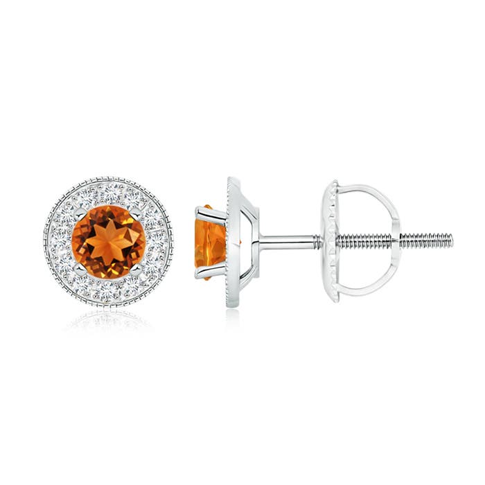 AAAA - Citrine / 1.24 CT / 14 KT White Gold