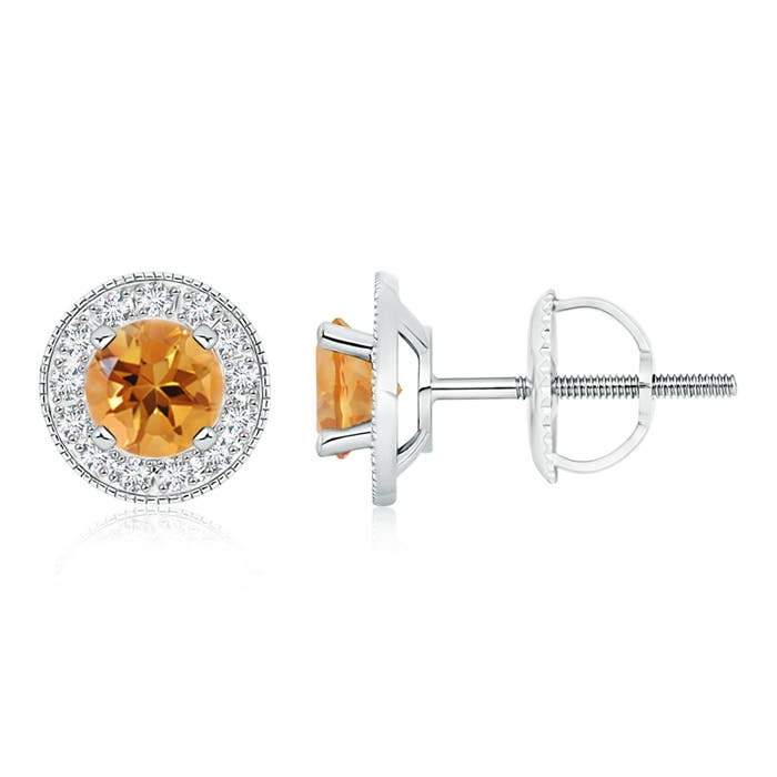 AA - Citrine / 1.76 CT / 14 KT White Gold