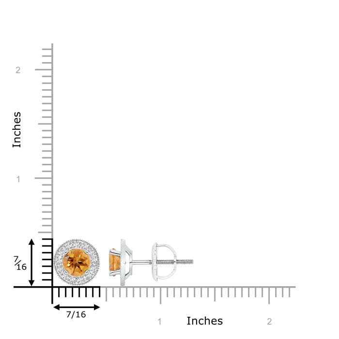 AA - Citrine / 1.76 CT / 14 KT White Gold