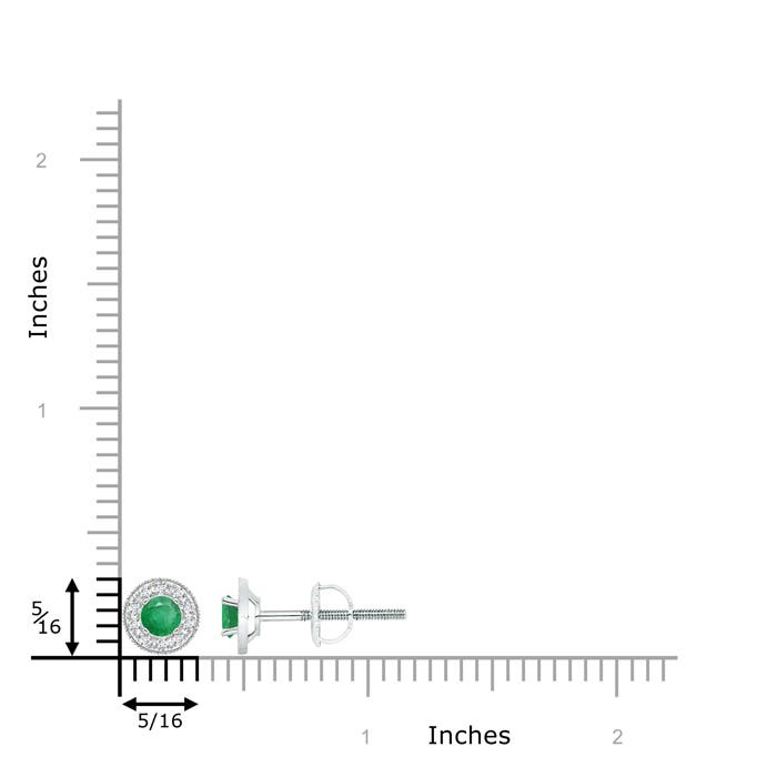 A - Emerald / 0.76 CT / 14 KT White Gold