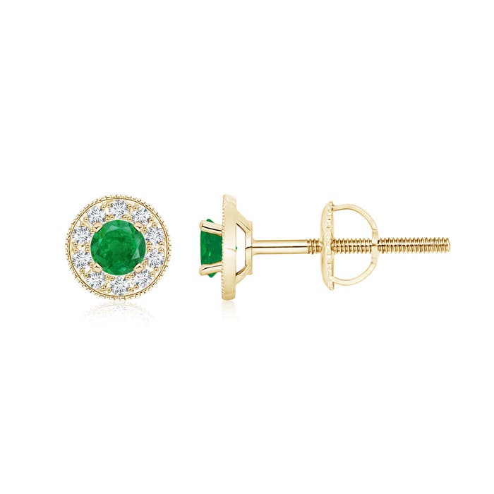 AA - Emerald / 0.76 CT / 14 KT Yellow Gold