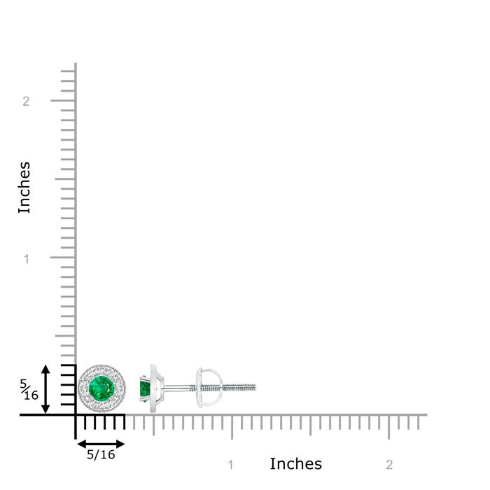 AAA - Emerald / 0.76 CT / 14 KT White Gold