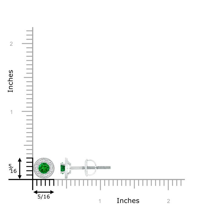 AAAA - Emerald / 0.76 CT / 14 KT White Gold