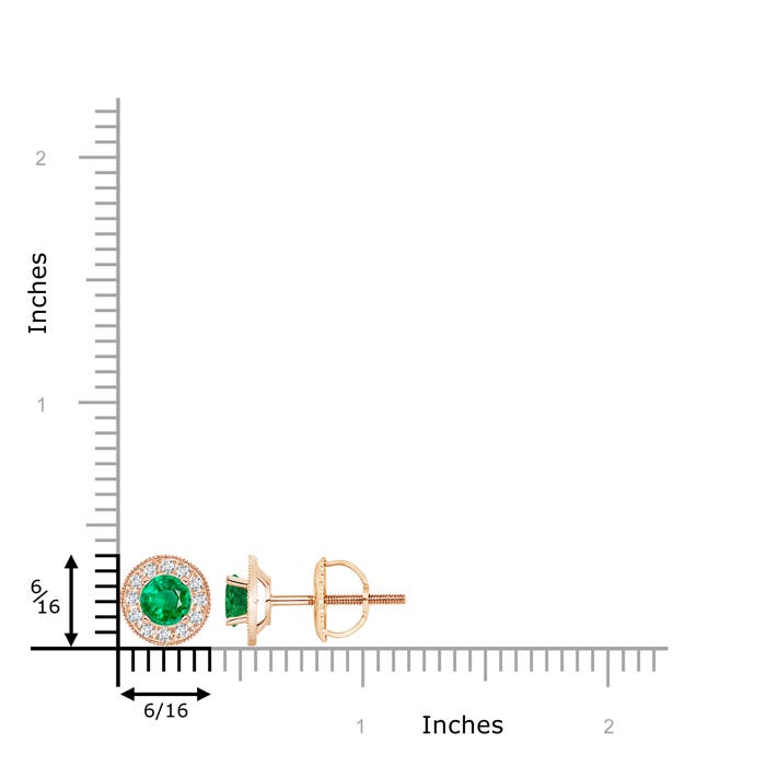 AAA - Emerald / 1.24 CT / 14 KT Rose Gold