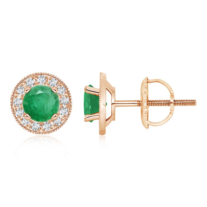 A - Emerald / 1.86 CT / 14 KT Rose Gold